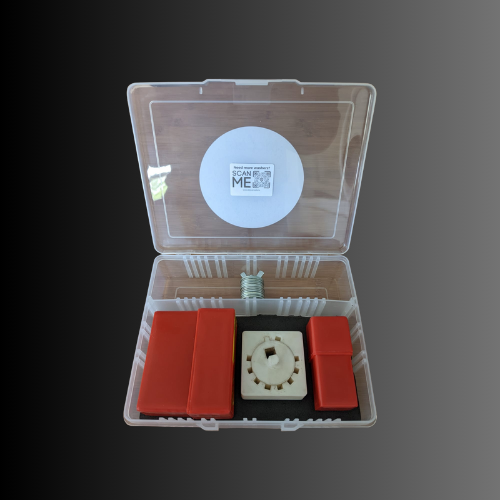 hardware wallet backup and seed backup DIY kit top view open