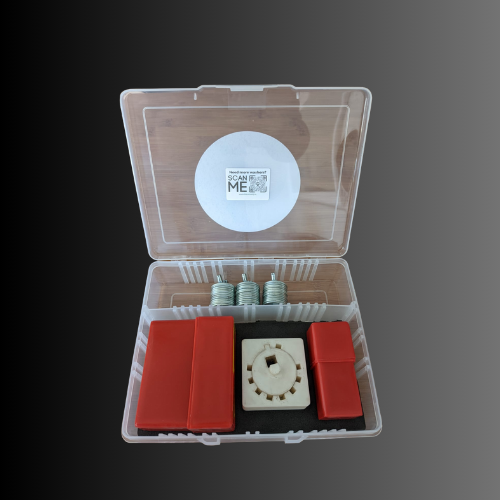 seed word backup and hardware wallet backup uncle Jim kit in case top view open