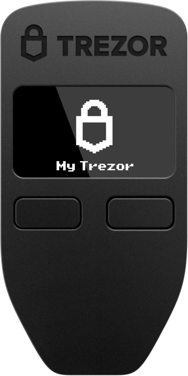 trezor model one crypto hardware wallet black