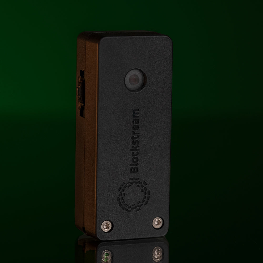 Blockstream Jade hardware wallet back angle